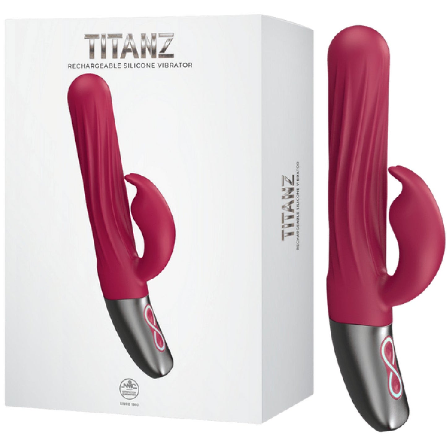 Thrusting Rabbit Rechargeable Silicone Vibrator (White)