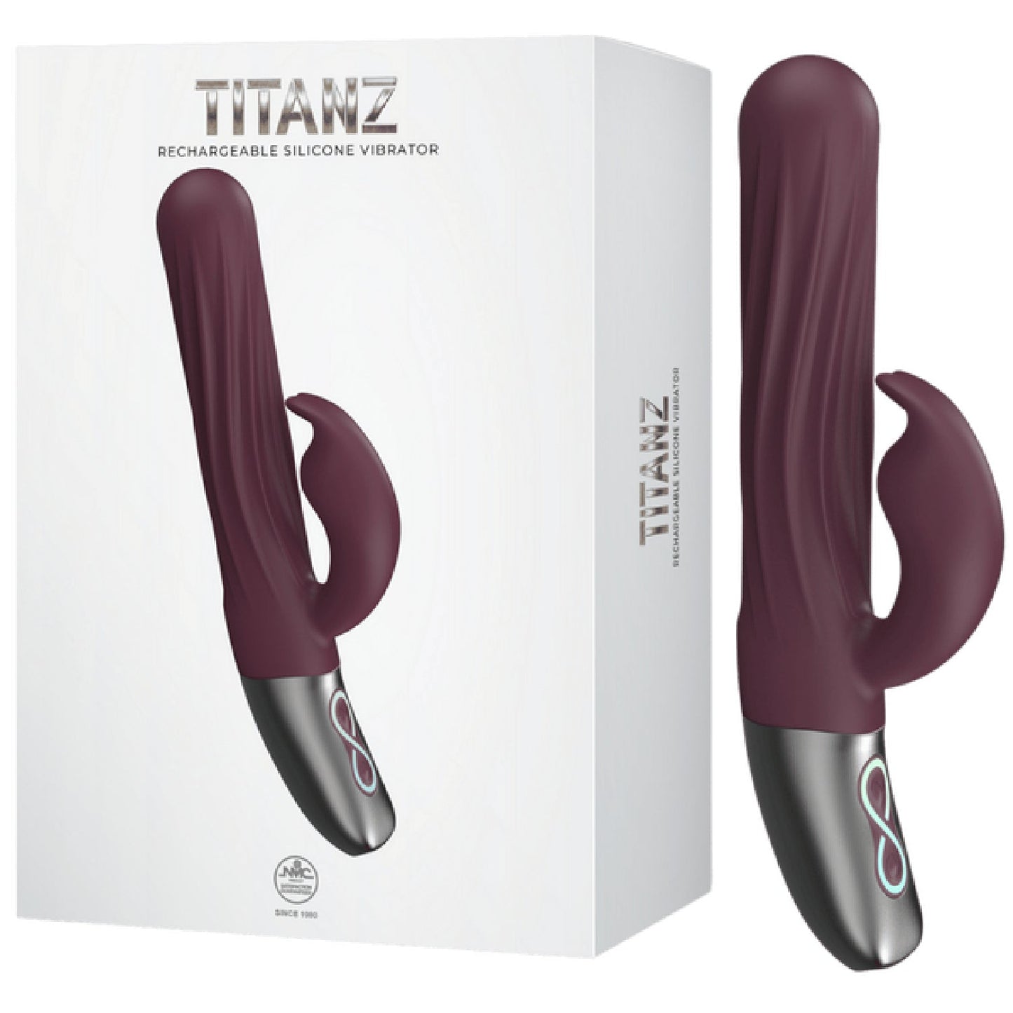 Thrusting Rabbit Rechargeable Silicone Vibrator (White)