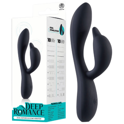 Dual Motor Silicone Vibrator (Black)