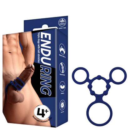 Triple Ring With Ball Stretcher (Black)
