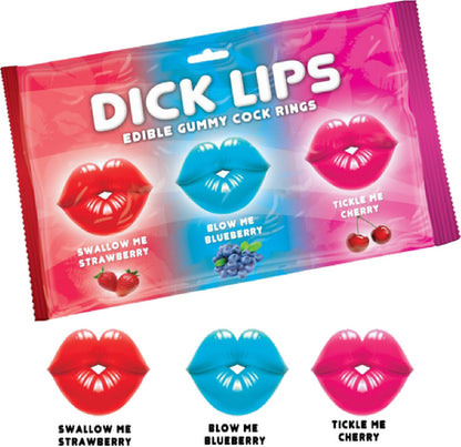 Dick Lips Gummy Cock Rings (3 Pack)
