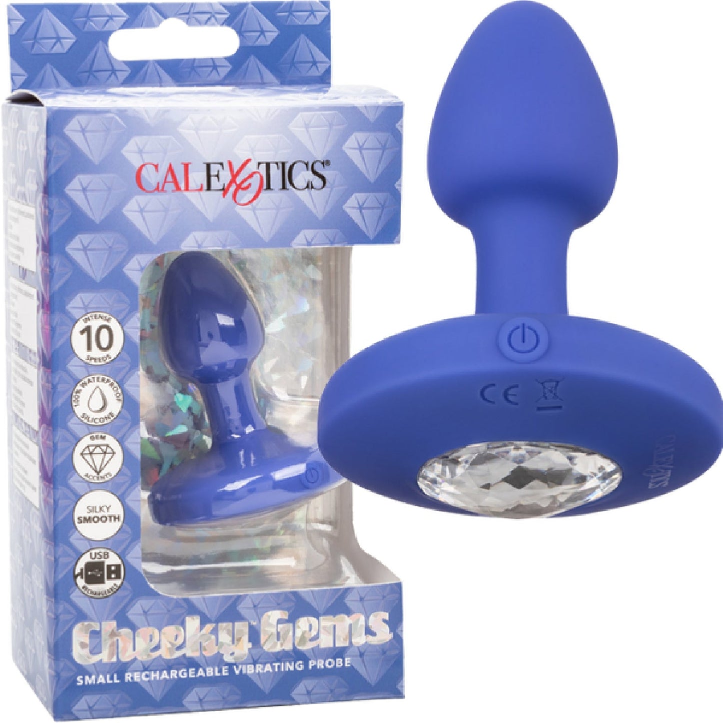 Cheeky Gems Small Rechargeable Vibrating Probe (Pink)