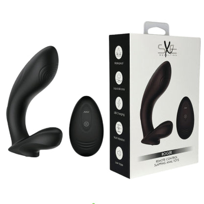 Roger - Remote Control Slapping Anal Toy (Black)
