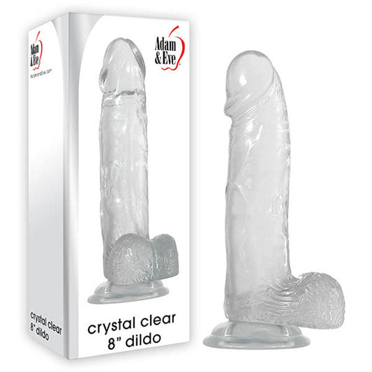 Adam and Eve Crystal Clear 8'' Dildo