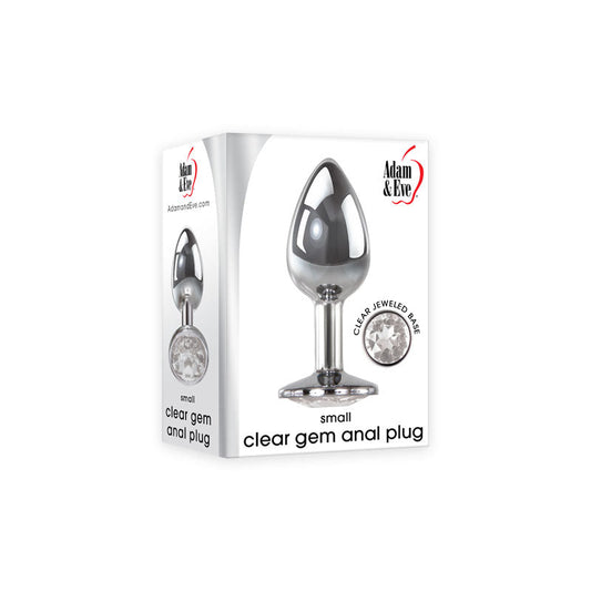 Adam and Eve Clear Gem Anal Plug - Small