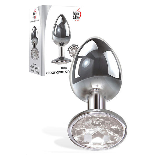 Adam and Eve Clear Gem Anal Plug - Large