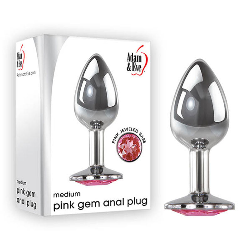 Adam and Eve Pink Gem Anal Plug - Medium