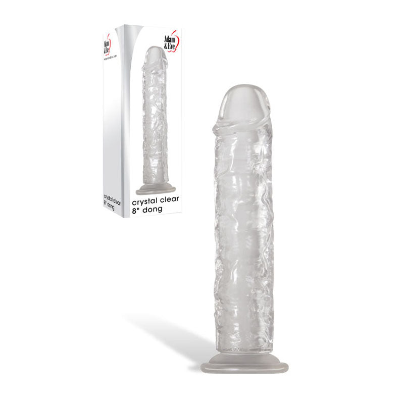 Adam and Eve Crystal Clear 8'' Dong