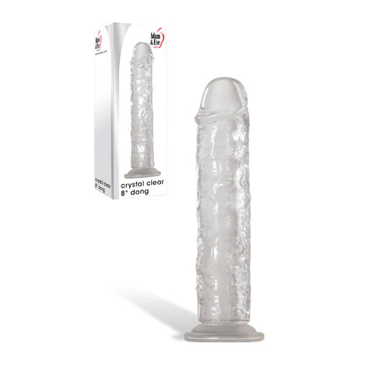 Adam and Eve Crystal Clear 8'' Dong