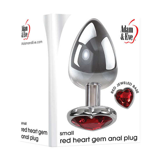 Adam and Eve Red Heart Gen Anal Plug - Small