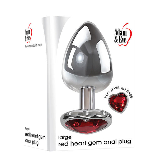 Adam and Eve Red Heart Gen Anal Plug - Large