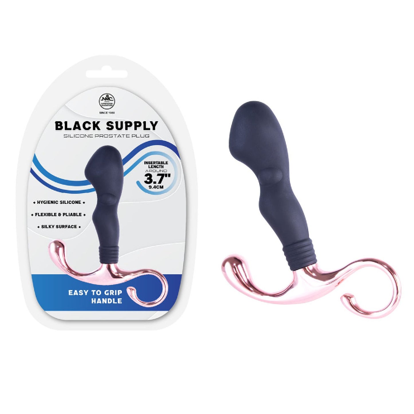 Black Supply - 9.4 cm Silicone Prostate Plug