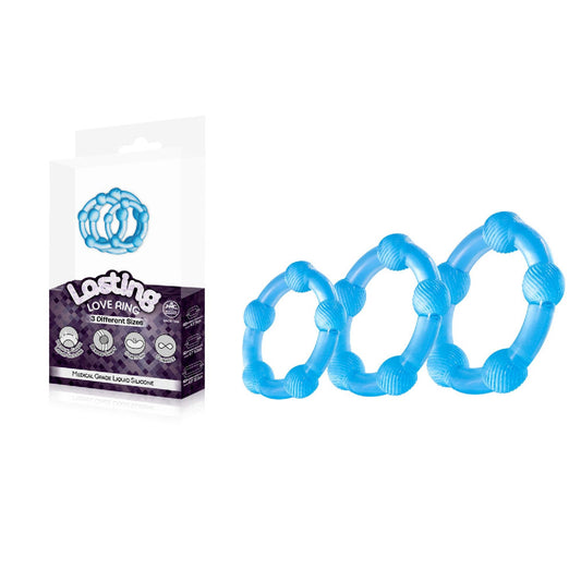 Lasting Love Ring 3 Piece Set - Blue