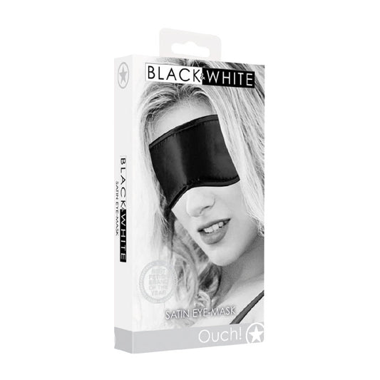 OUCH! Black and White Satin Eye-Mask