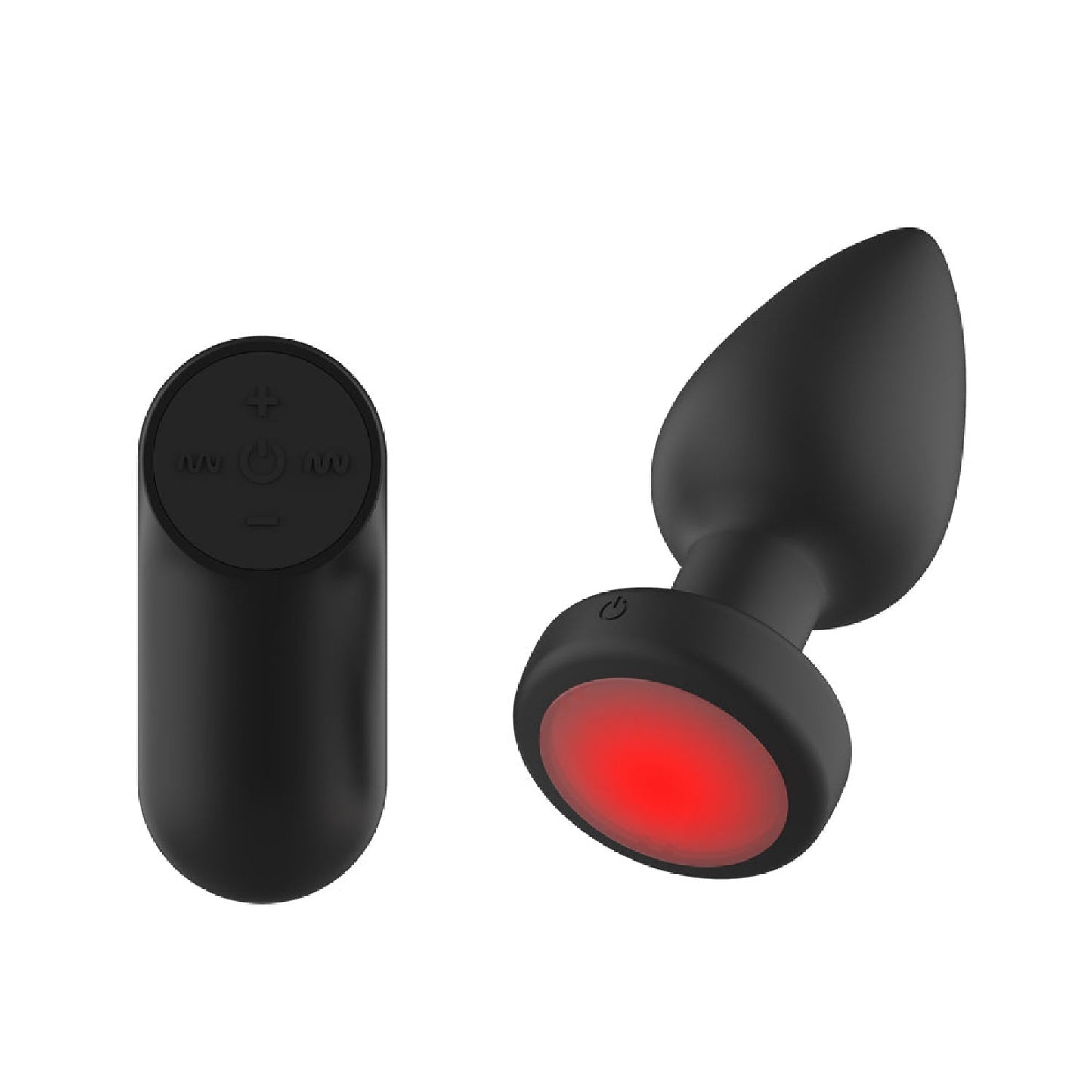 Passion Play Vibrating Butt Plug with LED Base - M