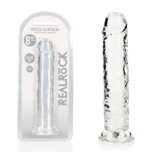 REALROCK 20 cm Straight Dildo - Transparent