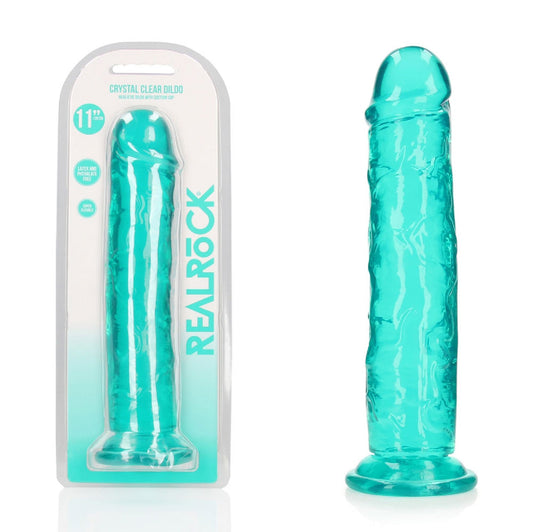 REALROCK 31 cm Straight Dildo - Turquoise