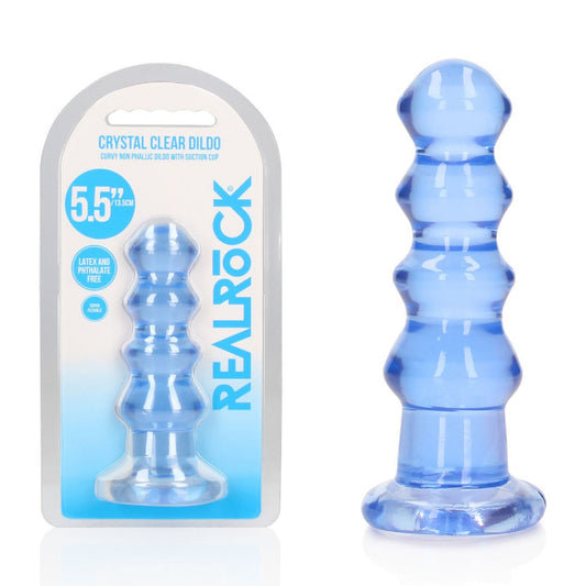 REALROCK 14 cm Curvy Anal Plug - Blue