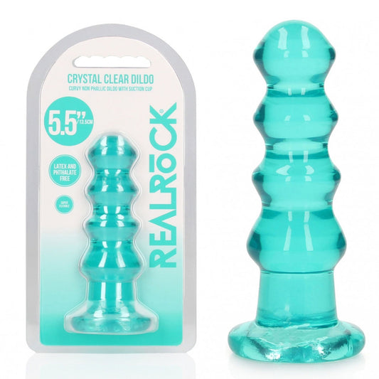 REALROCK 14 cm Curvy Anal Plug - Turquoise