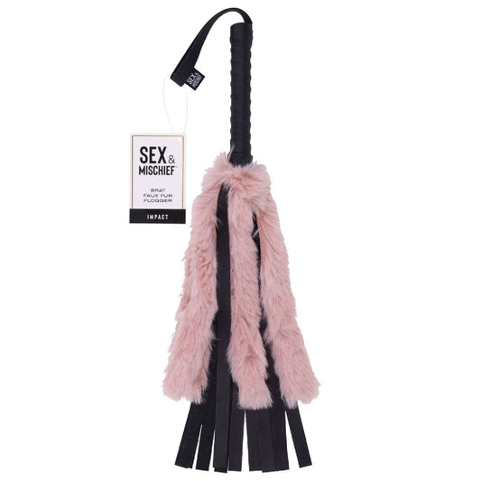 Sex and Mischief Brat Faux Fur Flogger