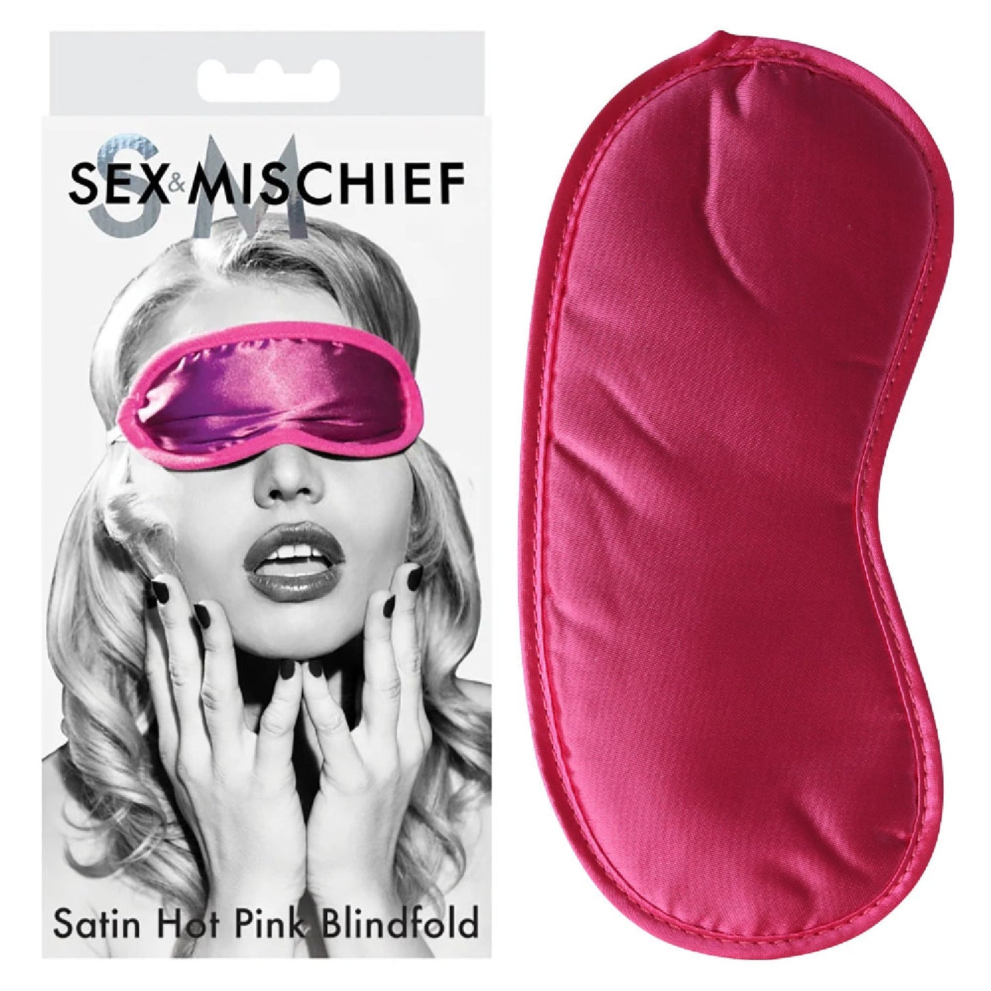 Sex and Mischief Satin Blindfold Hot Pink