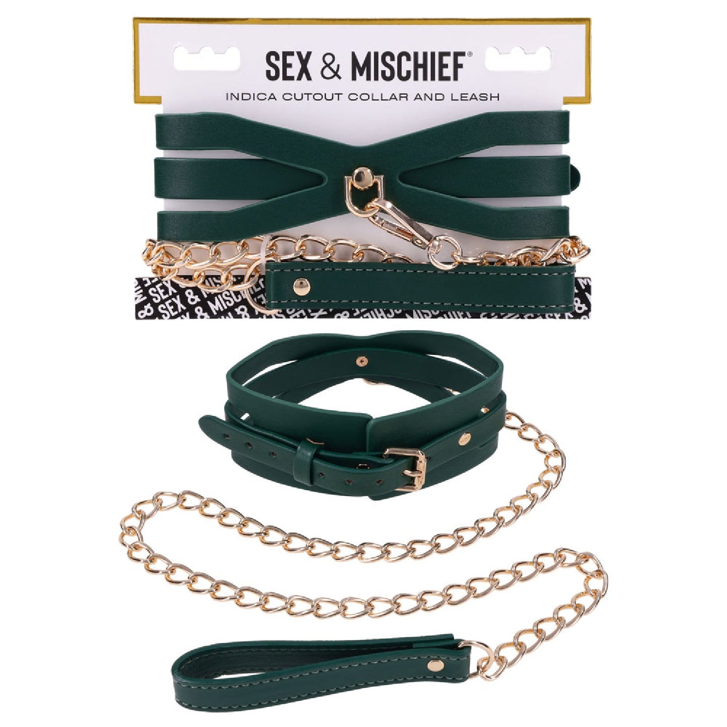 Sex and Mischief Indica Cutout Collar and Leash