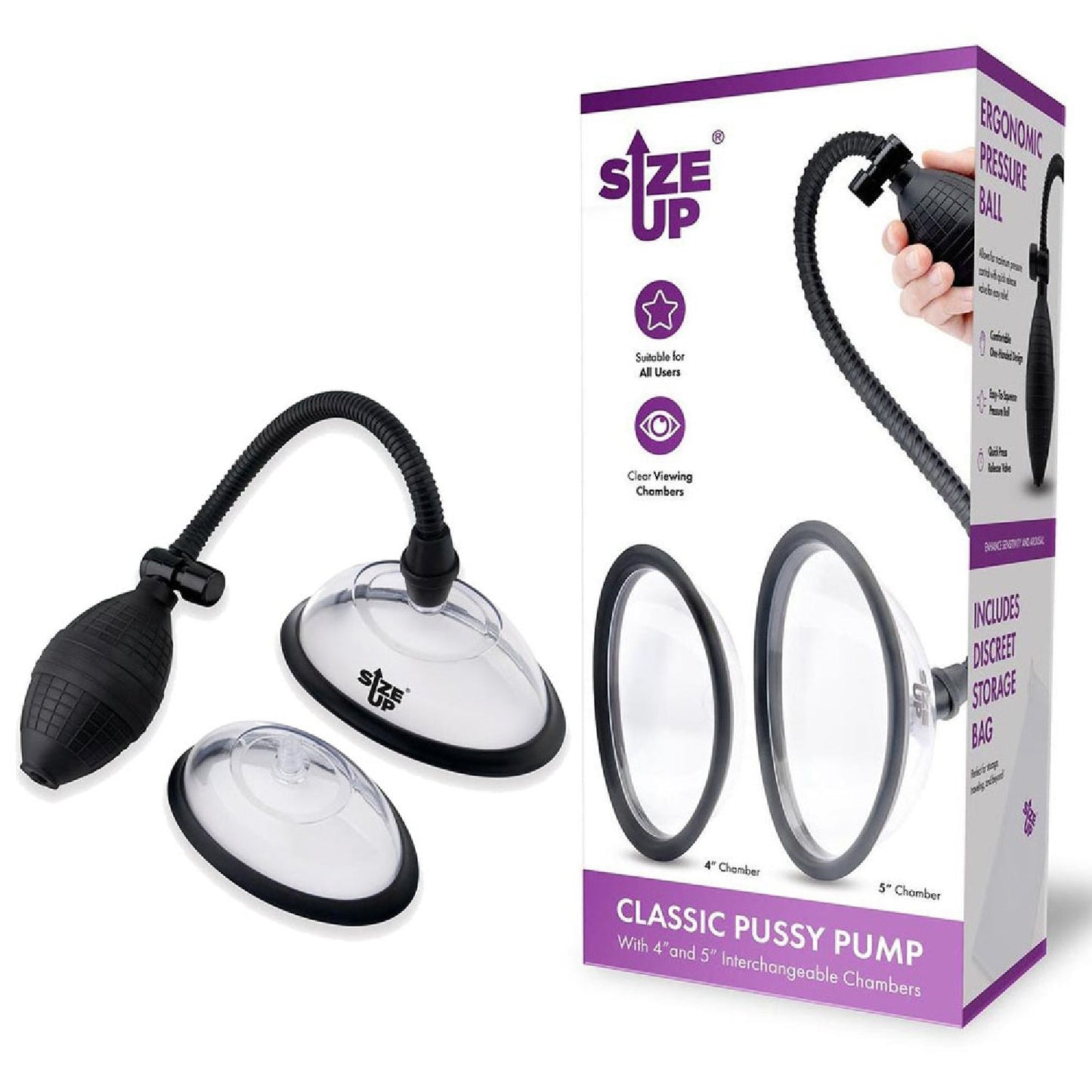 Size Up Classic Pussy Pump with 2 Chambers