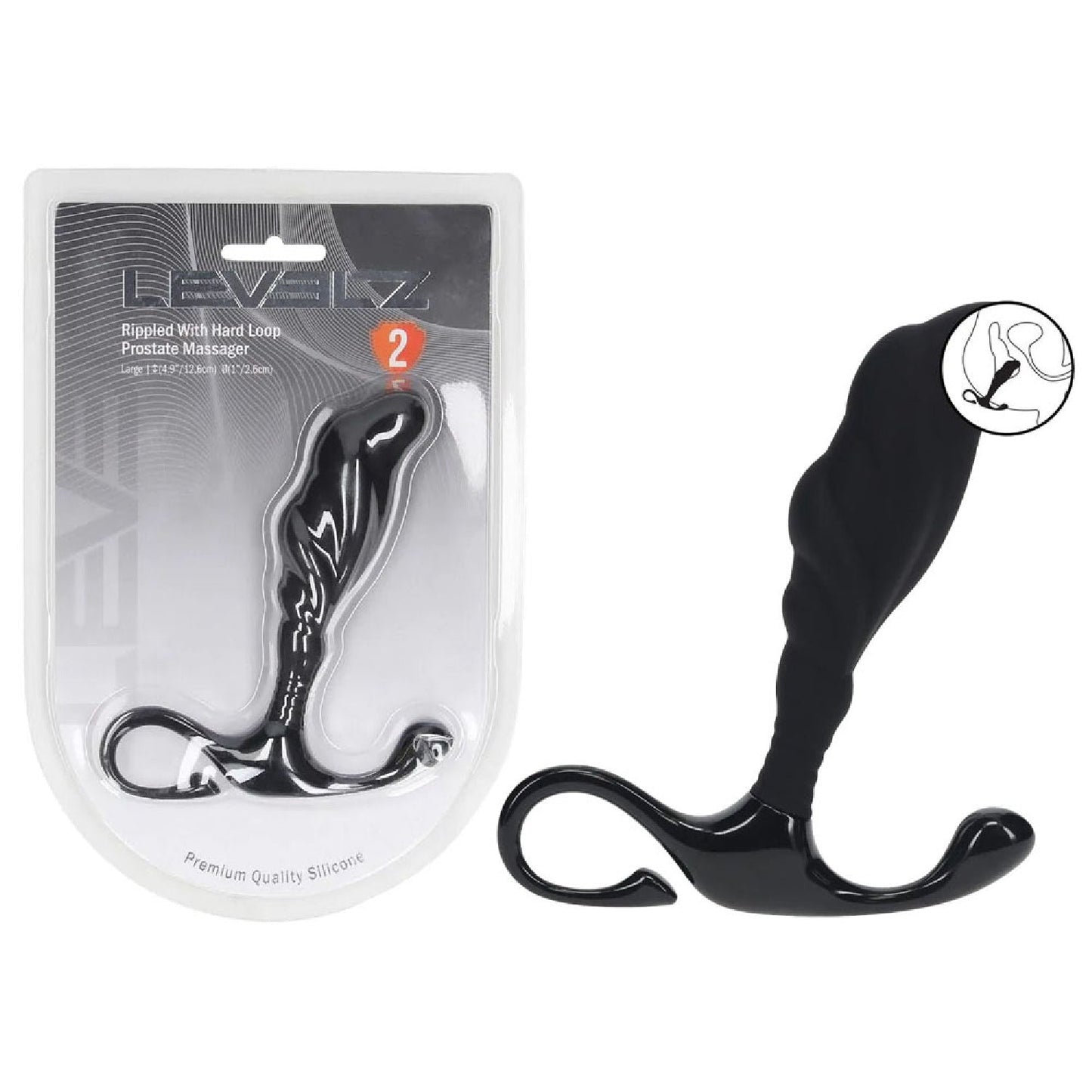 LEVELZ Rippled with Hard Loop Prostate Massager - Large