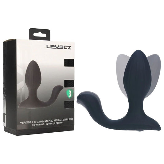 LEVELZ Vibrating and Rotating Anal Plug with Ball Stimulator