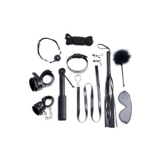Strict Deluxe 10 Pc Bondage Set Black