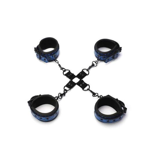 Whip Smart Diamond Hogtie Restraint Set - Blue