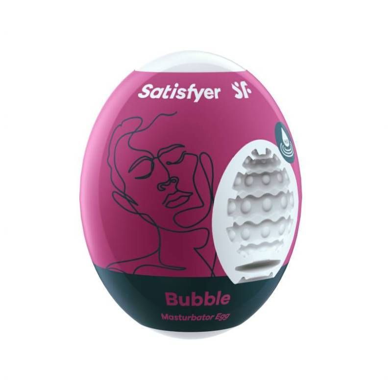 Satisfyer Masturbator Egg Bubble Compact Pleasure On The Go