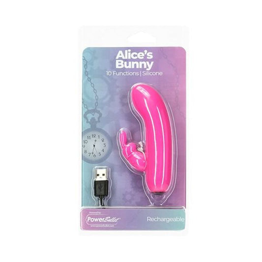 Powerbullet Alices Bunny Rechargeable Bullet W Rabbit Sleeve Pink