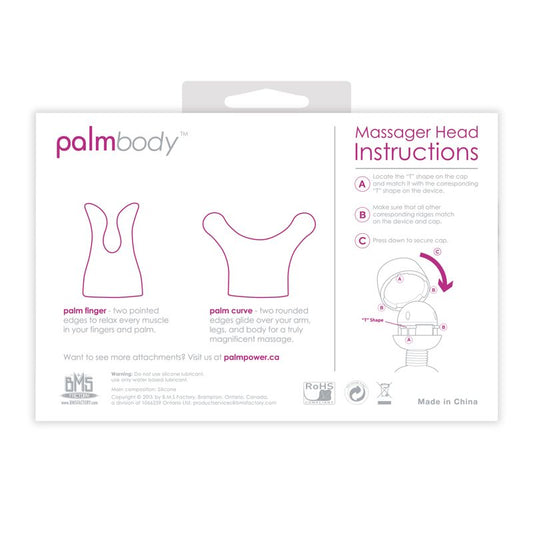 Palmpower Palmbody Massager Heads For Use With Pink