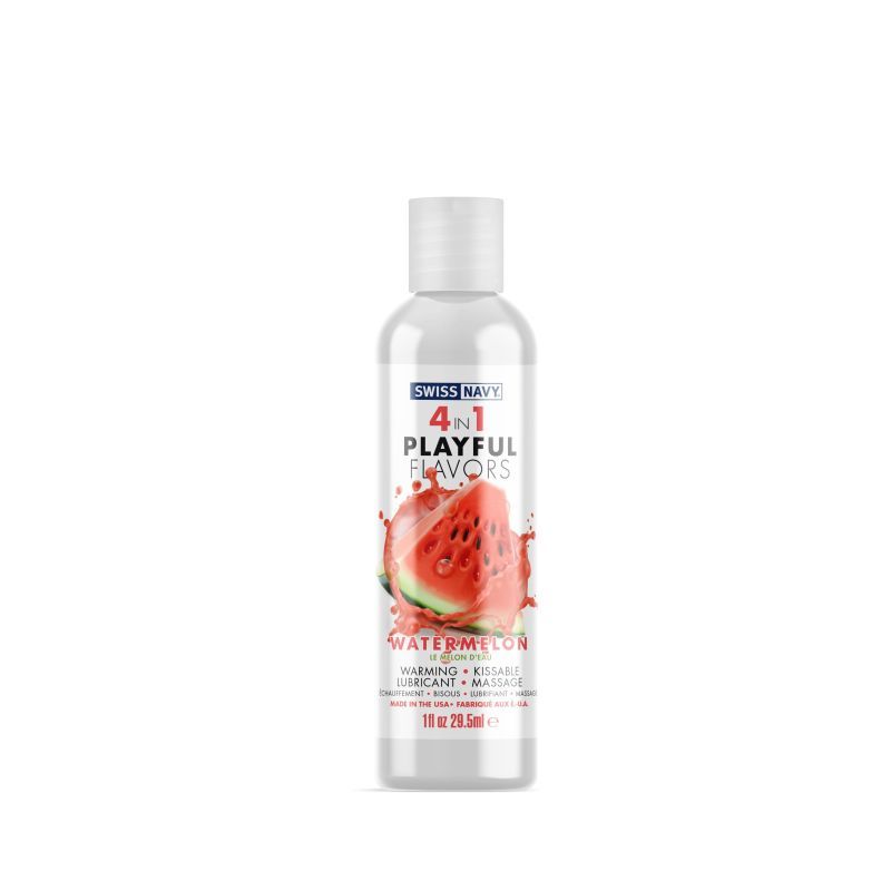 Swiss Navy Playful Flavours 4 In 1 Watermelon Lubricant 1Oz/29.5Ml
