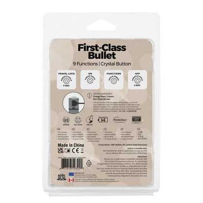 Power Bullet First Class 6Cm Rechargeable W Crystal Rose Gold