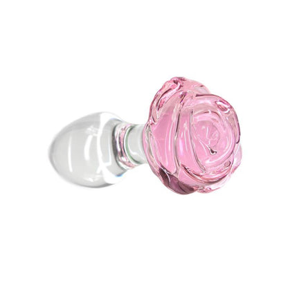 Pillow Talk Rosy Luxurious Glass Anal Plug W Clear Gem