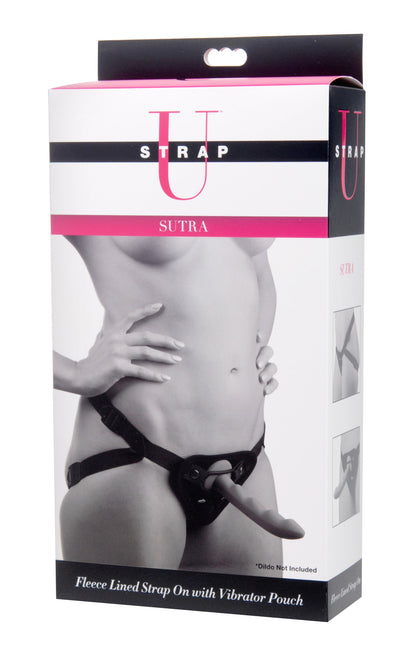 Strap U Sutra Fleece Lined On With Vibrator Pouch