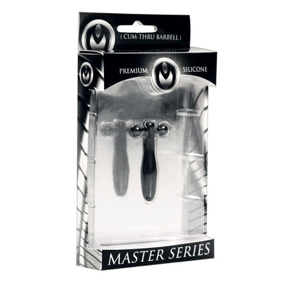 Master Series Silicone Cum Thru Barbell Penis Plug
