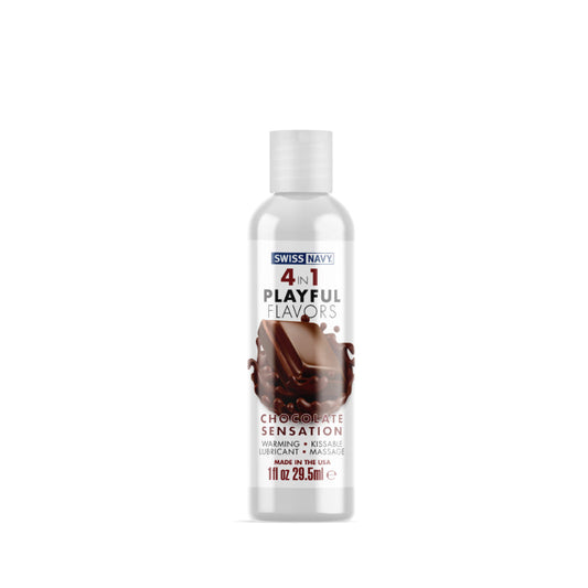 Swiss Navy Brand Playful Flavours 4 In 1 Chocolate Sensation 1Oz/29.5Ml