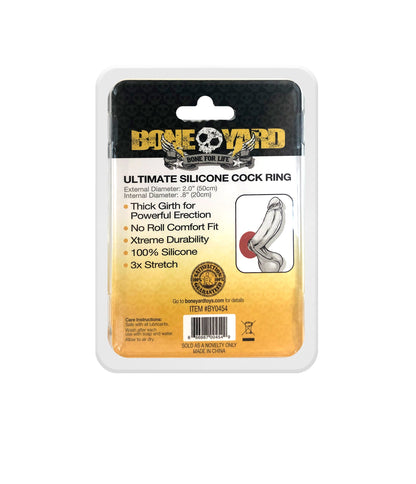 Boneyard Ultimate Silicone Cock Ring Red