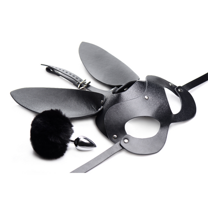 Tailz Bunny Anal Plug And Mask Set