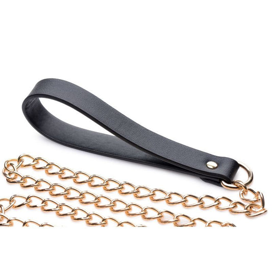 Master Series Leashed Lover Black/Gold Chain