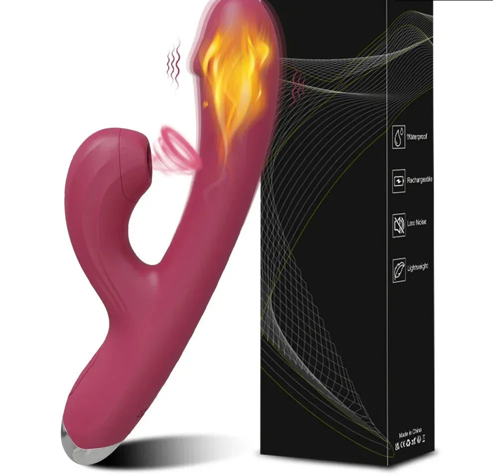 Vibrating Clit Sucker for Women G Spot Stimulator Heat - Red