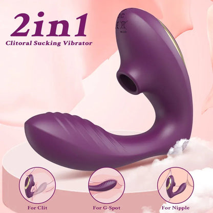 Vibrating Clit Sucker for Women G Spot Stimulator Female Masturbator - Pink
