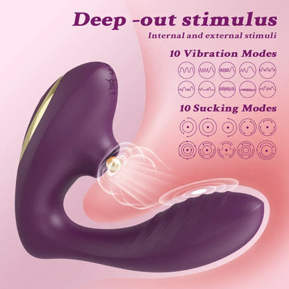 Vibrating Clit Sucker for Women G Spot Stimulator Female Masturbator - Pink