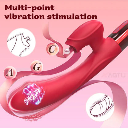 G Spot Vibrator Heating Clitoral Stimulation - Purple