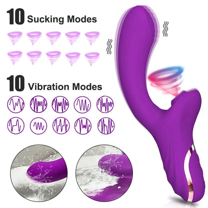 Clitoral Sucking Vibrator 20 Modes for Female Pleasure - Purple