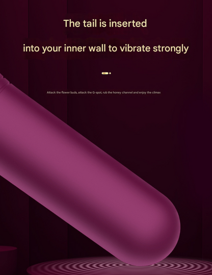 (Green) Powerful Dual Stimulation Wand Vibrator - Heated Tip, Multi-Mode, LCD Display