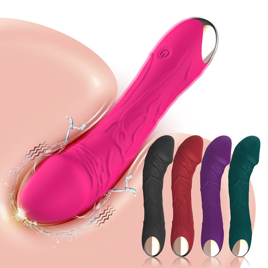 Purple Intense Pleasure G-Spot Vibrator - 20 Speed Rechargeable Silicone Wand with Magnetic Charging